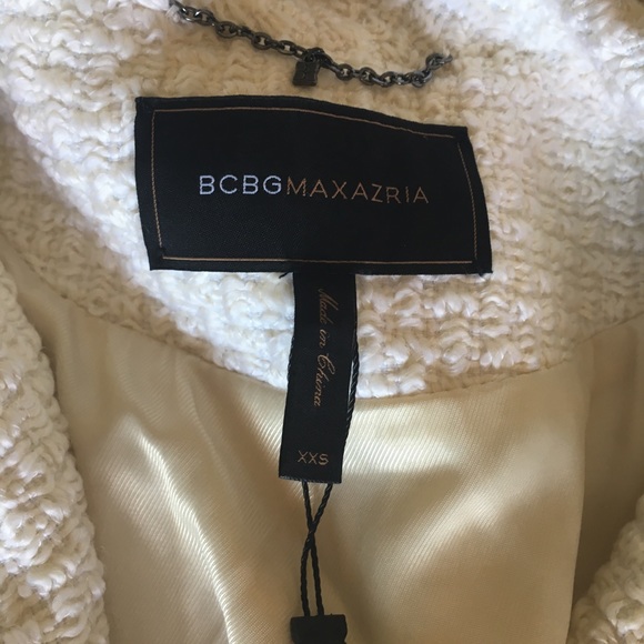 SOLd!!!!New Bcbg white textured wrap coat - Picture 5 of 6